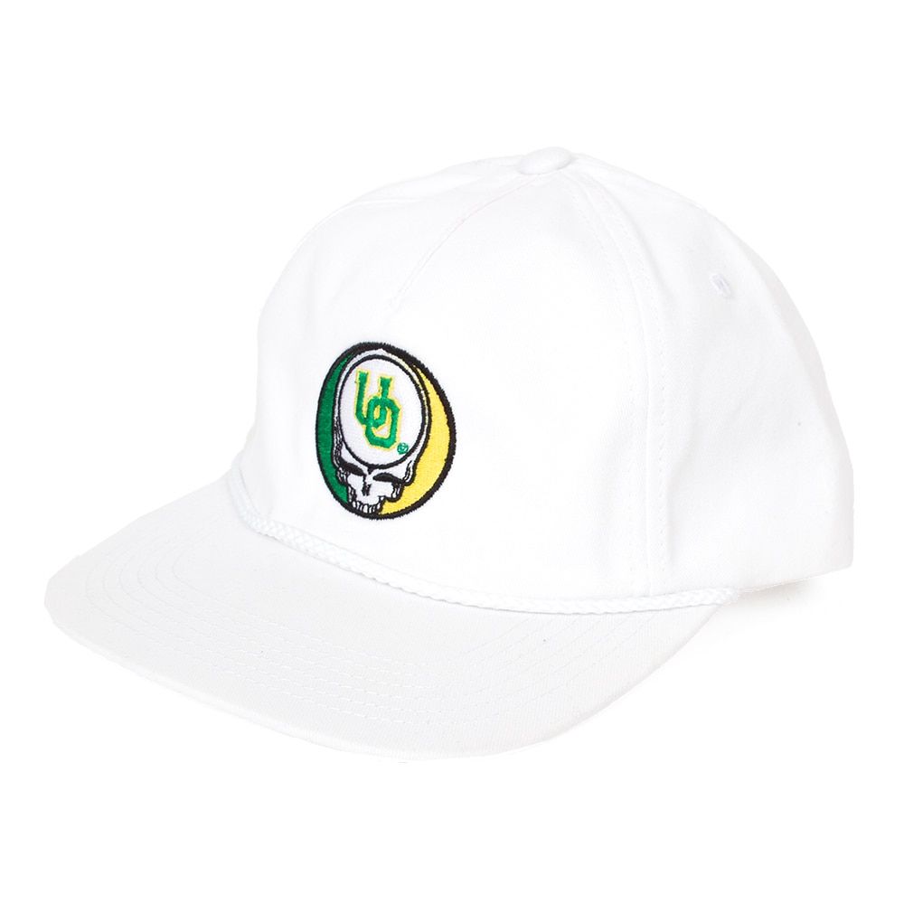 Interlocking UO, White, Flatbill, Cotton, Accessories, Unisex, Class Trip, 5 Panel, Rope, Grateful Dead, Steal ur Face, Adjustable, Hat, 963470